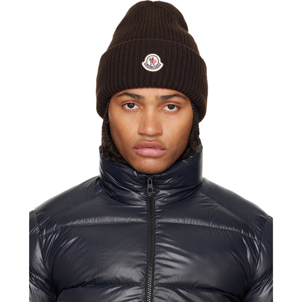  Moncler Brown Wool & Cashmere Beanie 