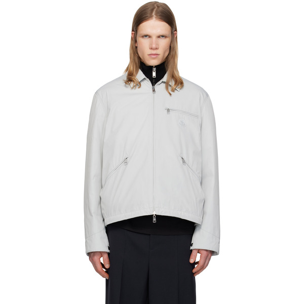  Moncler Gray Cidone Reversible Down Overshirt 