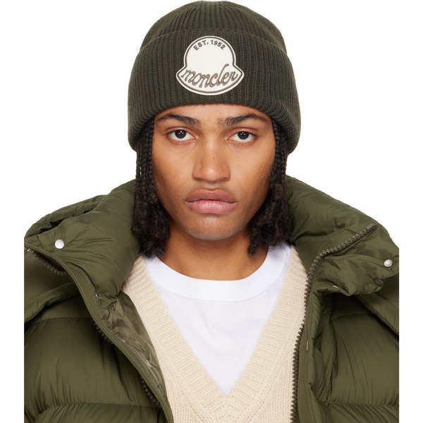  Moncler Green Virgin Wool Beanie 