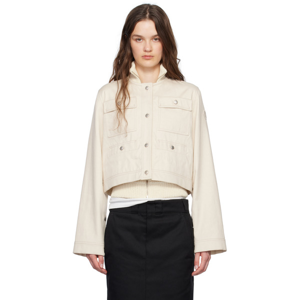  Moncler Off-white Chatel Denim Jacket 