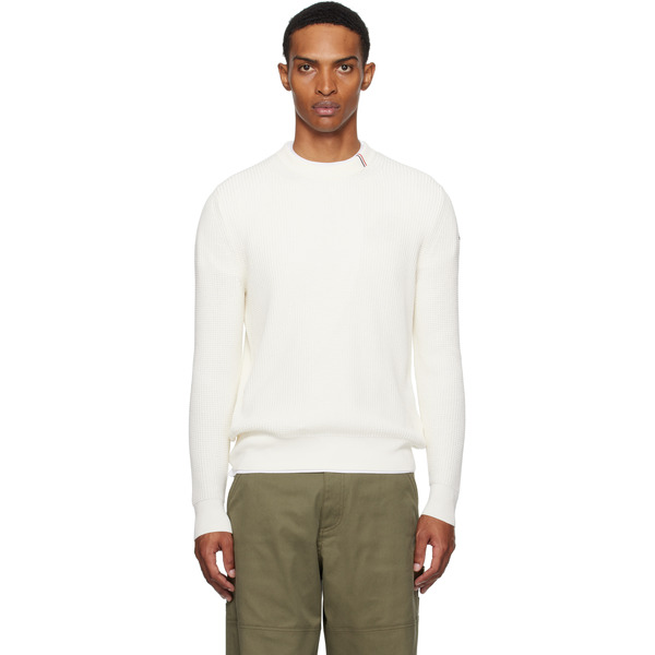 Moncler Off-white Crew Neck Sweater 