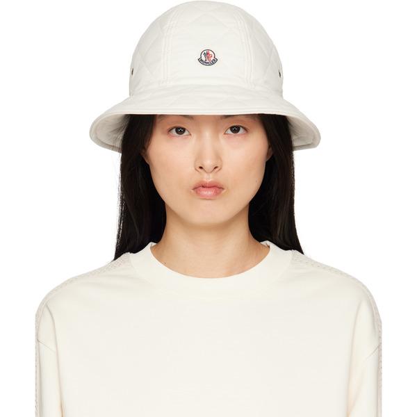 Moncler Off-white Quilted Bucket Hat 