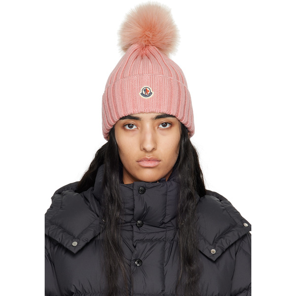  Moncler Pink Pom Pom Beanie 