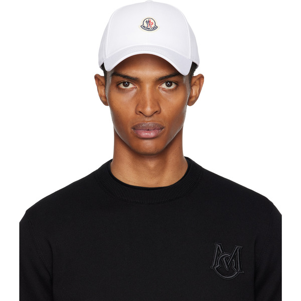  Moncler White Archivio Baseball Cap 