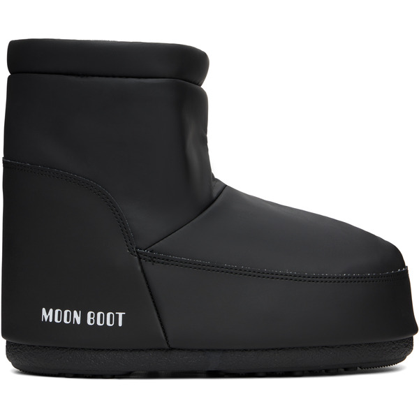  Moon Boot Black No Lace Rubber Boots 