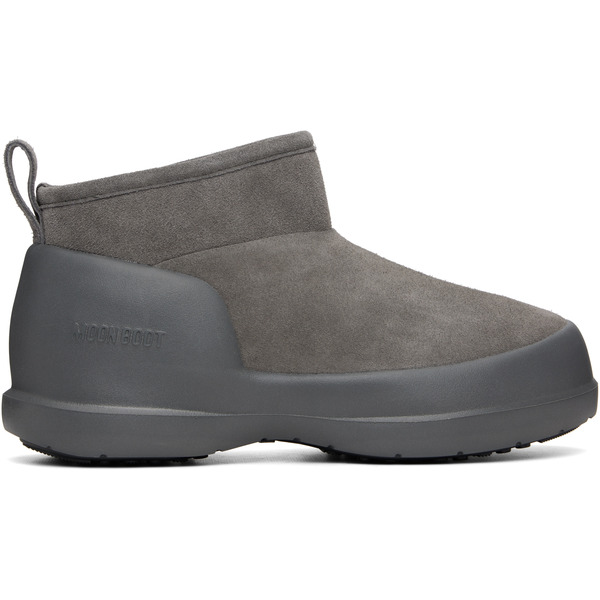  Moon Boot Gray Mezzaluna Suede Low Boots 