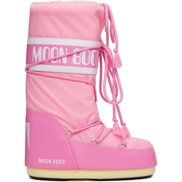  Moon Boot Pink Icon Nylon Boots 