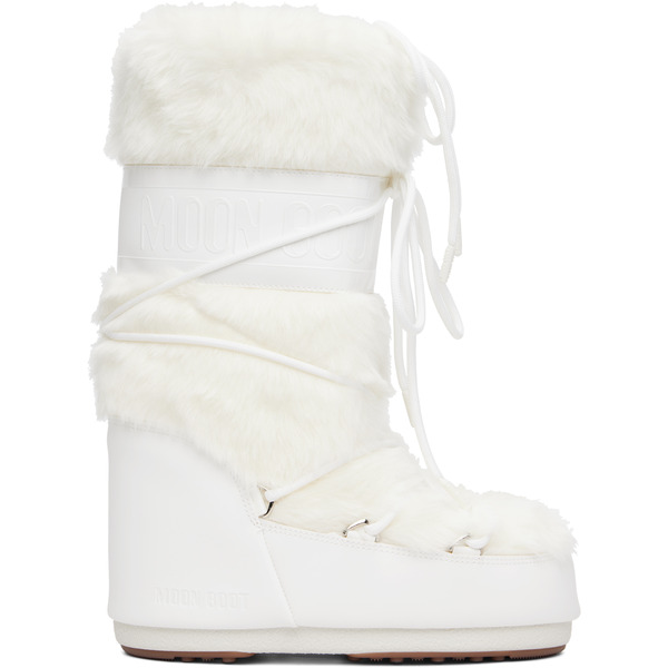  Moon Boot White Icon Faux-fur Boots 