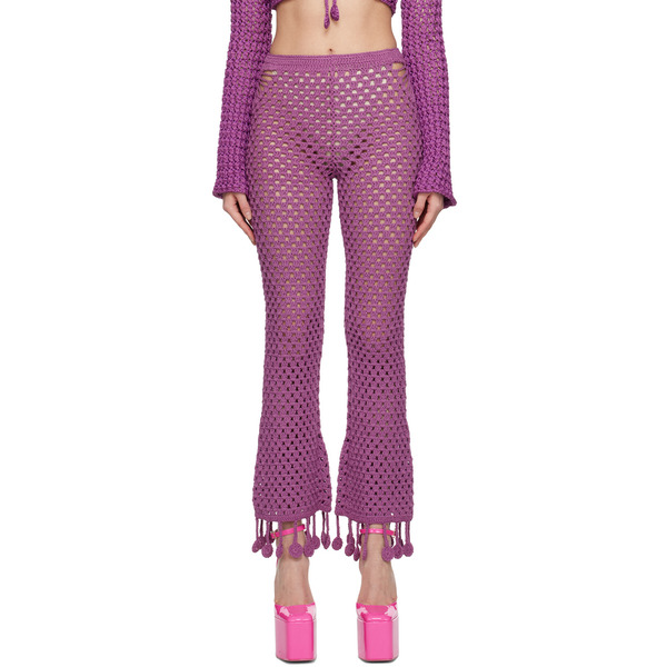  Moschino Purple Crocheted Lounge Pants 