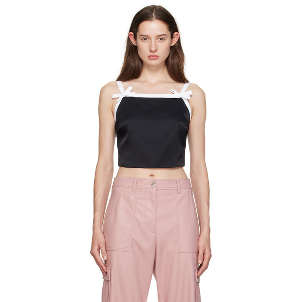  Msgm Black Bow Camisole 
