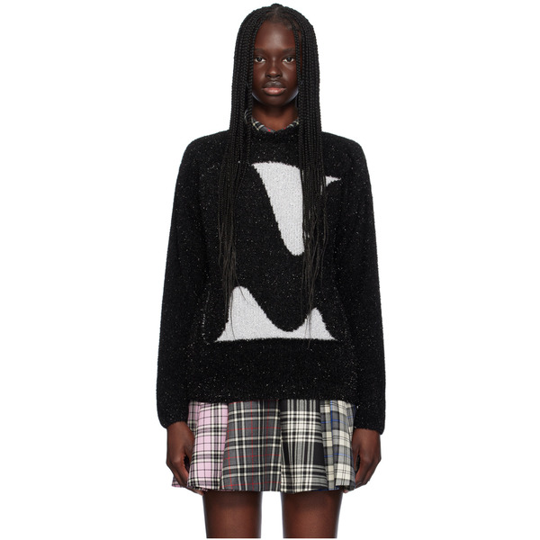 Msgm Black 'themwave' Sweater 