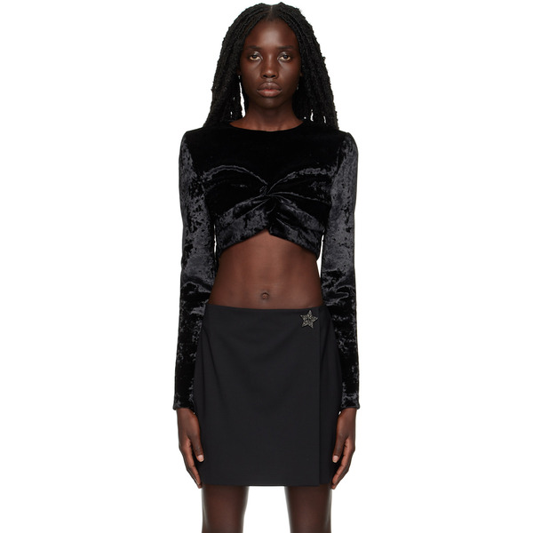  Msgm Black Twist Blouse 