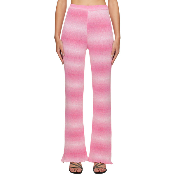  Msgm Pink Gradient Trousers 
