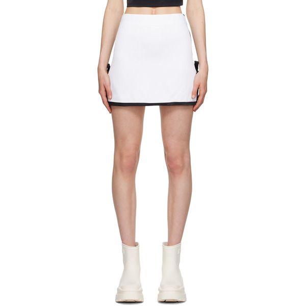  Msgm White Bow Miniskirt 