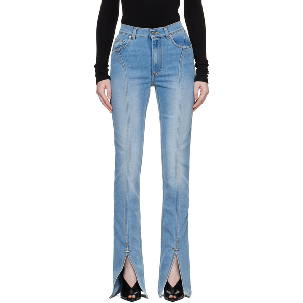  Mugler Blue Stretch Denim Jeans 