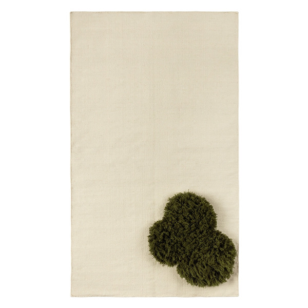  Mush Studios Beige & Green Small Echo Rug 