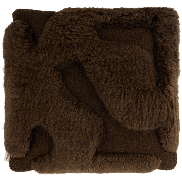  Mush Studios Ssense Exclusive Brown Wooly Cushion 