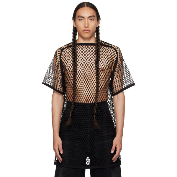  Nicolas Andreas Taralis Black Open T-shirt 