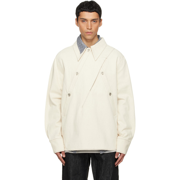  Nullus Beige Overall Selvedge Denim Shirt 