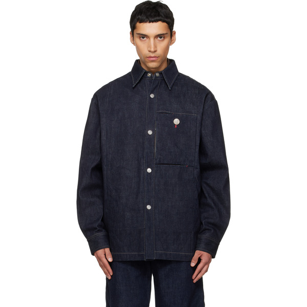  Nullus Navy Slits Selvedge Denim Jacket 