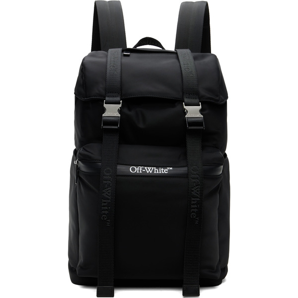  Off-white Black Outdoor Nylon Backpack 