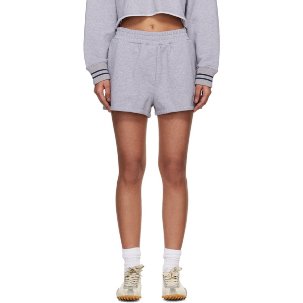  Off-white Gray 'ow' Script Sweat Shorts 