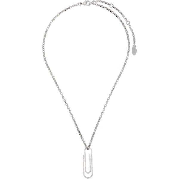  Off-white Paperclip Strass Necklace 