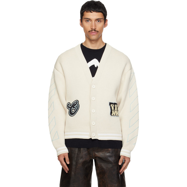  Off-white Off-white Star Varsity Knit Cardigan 