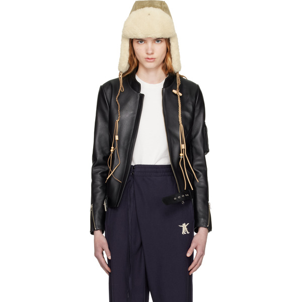  Open Yy Black Leather Radius Motor Jacket 