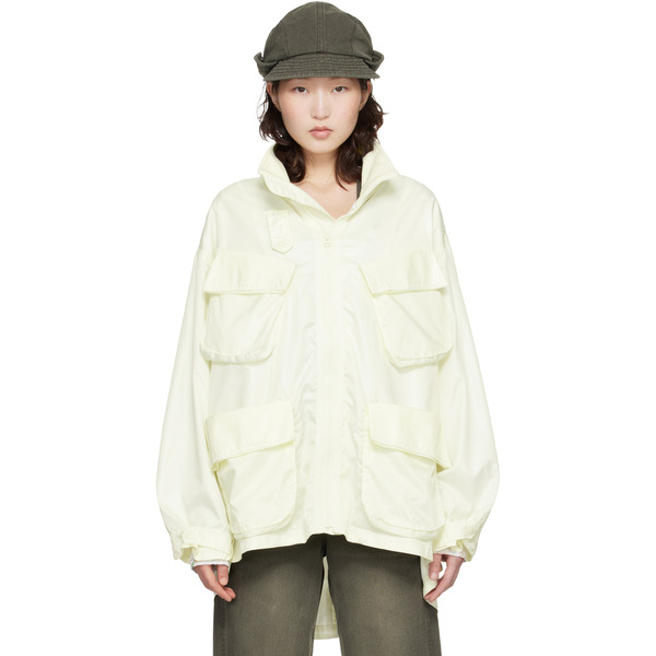  Open Yy Yellow Cargo Pocket Wind Jacket 