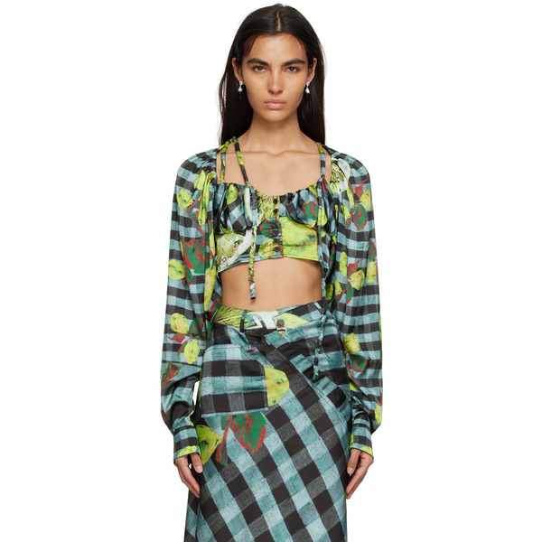  Ottolinger Blue Lemon Gingham Blouse 