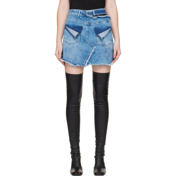  Ottolinger Blue Reversed Denim Miniskirt 