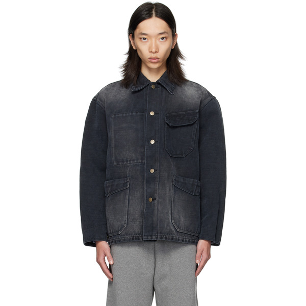  Ouat Black Selvedge Denim Jacket 