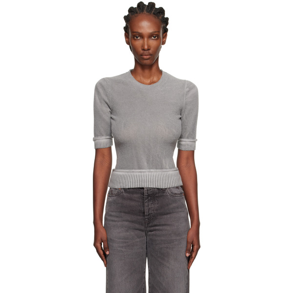  Our Legacy Gray Dual Short Sleeve Sweater 
