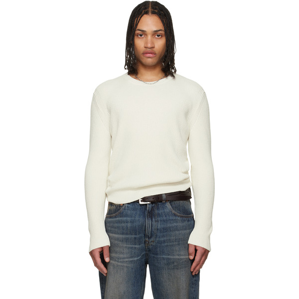  Our Legacy Off-white Compact Roundneck Sweater 