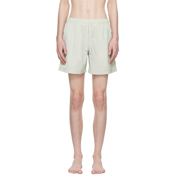  Palm Angels Green Embroidered Swim Shorts 