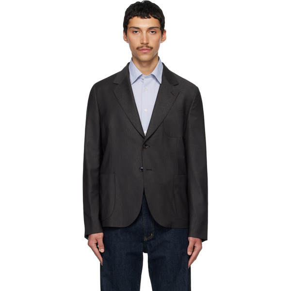  Paul Smith Brown Two-button Patch Pocket Blazer 