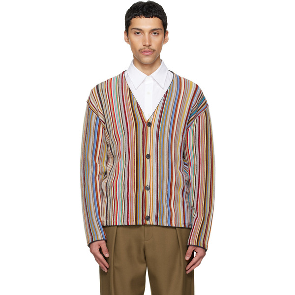 Paul Smith Multicolor 'signature Stripe' Merino Wool-blend Cardigan 
