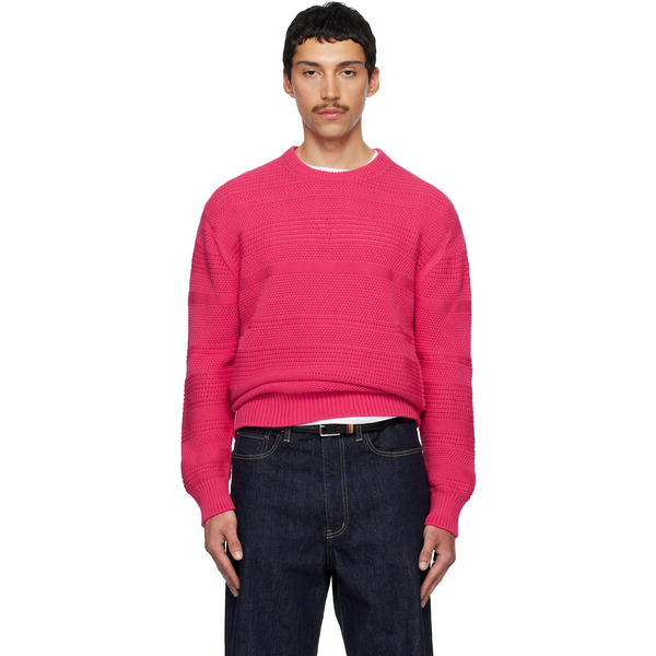  Paul Smith Pink Textured Cotton Sweater 