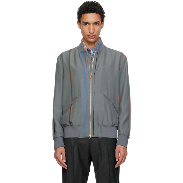  Paul Smith Purple Regular Fit Bomber Jacket 