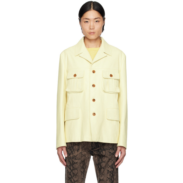  Paul Smith Yellow Commission Edition Leather Jacket 