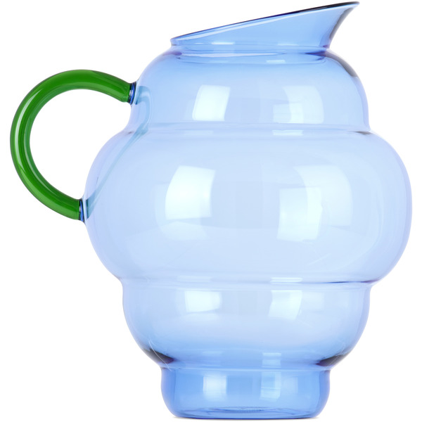  Polspotten Blue & Green Mizu Kiri Pitcher 