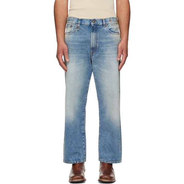  R13 Blue Washed Boyfriend Jeans 