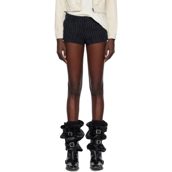  R13 Navy Tailored Micro Shorts 
