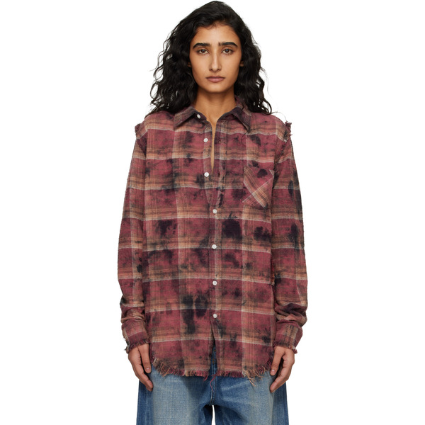  R13 Red Shredded Seam Shirt 