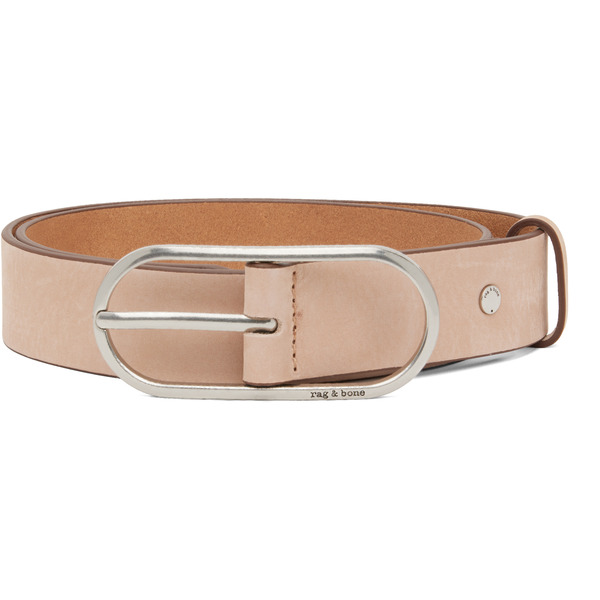  Rag & Bone Beige Rounded Rebound Suede Belt 