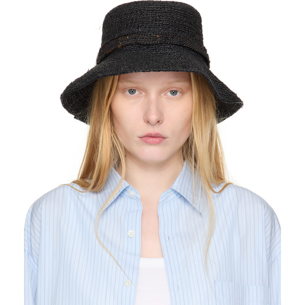  Rag & Bone Black Lela Rollable Bucket Hat 