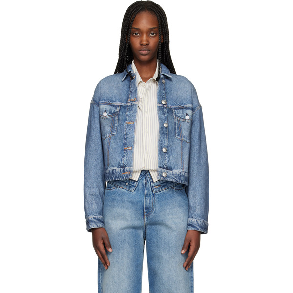  Rag & Bone Blue Miramar Trucker Jacket 