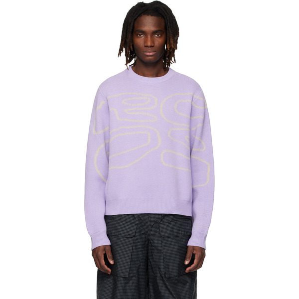  Rcos Purple Stack Logo Knit Sweater 