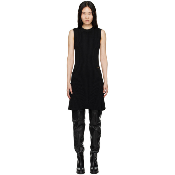  Recto Black Crewneck Minidress 